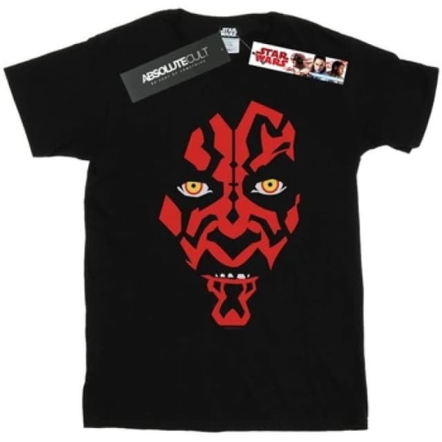 Star Wars Darth Maul Face T-Shirt Black male