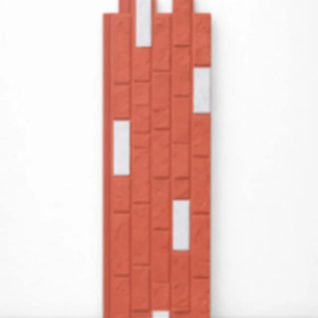 ENER-J Red Brick Effect Hard PU Wall Panel 1160x300x25mm Pack of 2 Red Unisex