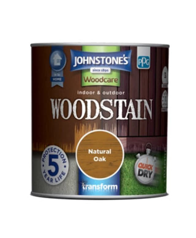 Johnstone's Indoor & Outdoor Woodstain Natural Oak - 250Ml