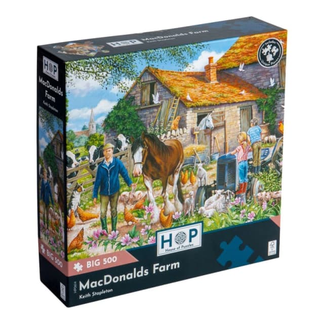 The House Of Puzzles MacDonalds Farm, BIG 500 Piece Jigsaw Puzzle Multi unisex