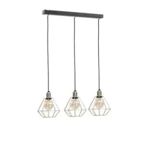 Como Bar Pendant Ceiling Light Gold, 60cm, 3x E27