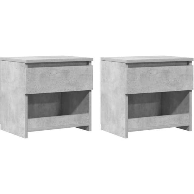 VIDAXL Bedside Cabinets 2 pcs Concrete Grey 40x30x39cm Engineered Wood Vidaxl 8720286352984