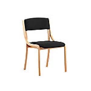 Visitor Chair Madrid Straight Leg Black Without Arms