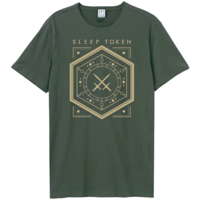 Amplified Mens Emergence Feathered Host Sleep Token T-Shirt in Charcoal Size: XS Charcoal Male XS