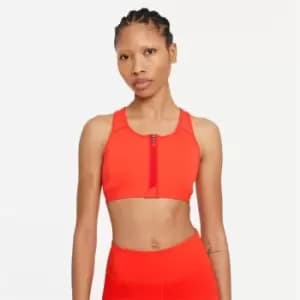 Nike DriFit Swoosh Zip Bra Womens - Red