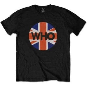 The Who - Union Jack Circle Unisex Large T-Shirt - Black