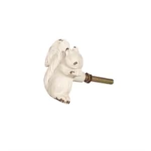 Antique White Squirrel Drawer Knob