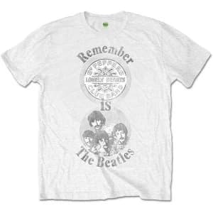 The Beatles - Remember Unisex Large T-Shirt - White