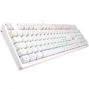 Xtrfy K2-RGB Mechanical Gaming Keyboard, Kailh Red Switches, RGB Lighting, Unlimited Anti Ghosting Keys, White