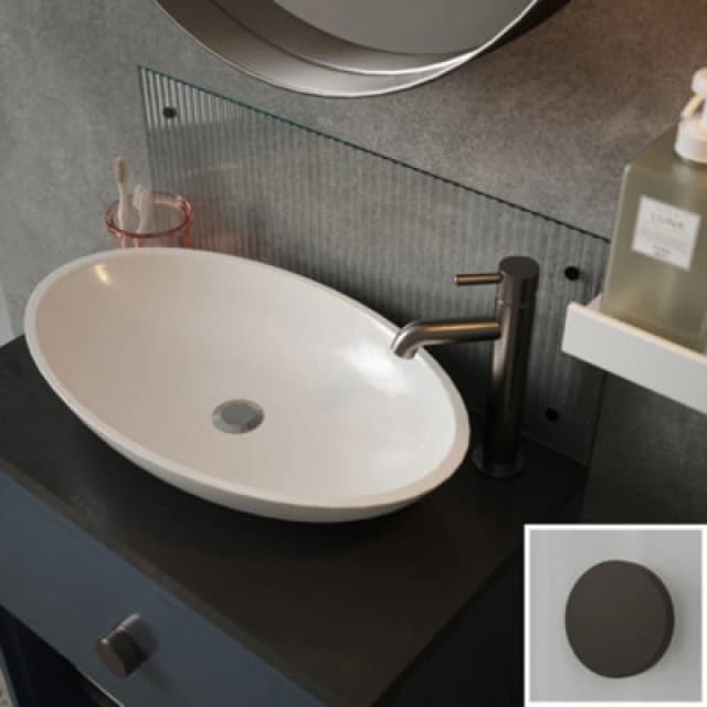 Clear Fluted Glass Bathroom Splashback With Bronze Caps 250Mm X 600Mm X 4Mm SB53758