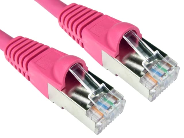 Cables Direct Cat6a. 2m networking cable Pink S/FTP (S-STP)