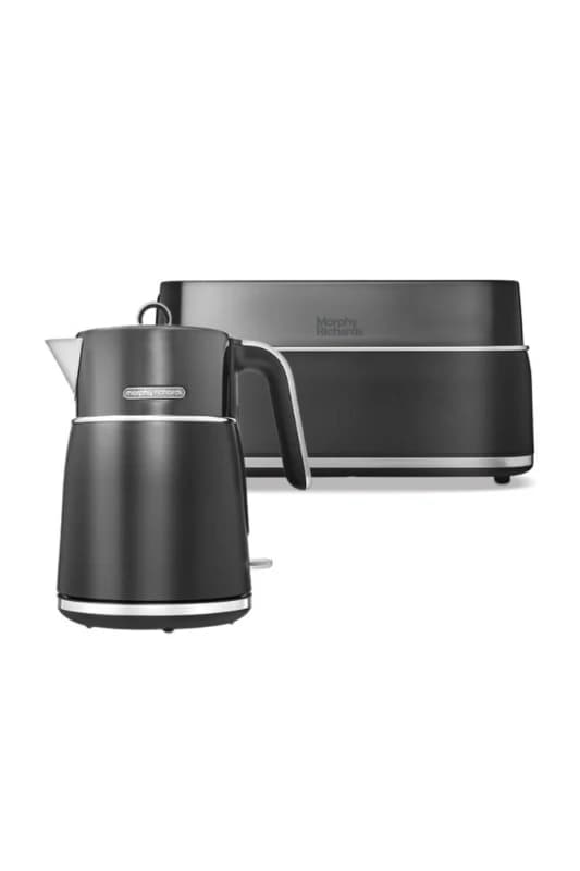 Morphy Richards Signature Black Kettle And 4 Slice Toaster Set Black One Size Unisex 5056765430304