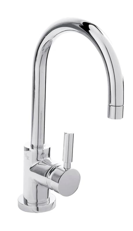 Balterley Round Tall Lever Mono Basin Mixer Tap Waste Included Chrome Silver