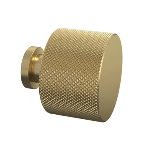 Balterley Knurled Indented Round Knob 30mm Brushed Brass Bronze