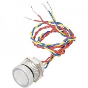 APEM PBARZAF0000E0S Piezo pushbutton 24 V DCAC 0.2 A 1 x OffOn IP69K momentary