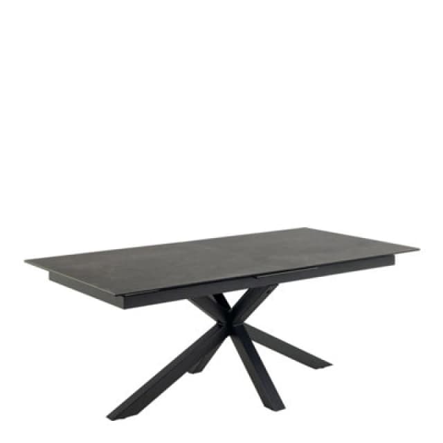Furniture To Go Heaven Extendable Dining Table With Ceramic Black Top (L) 240Cm Seats Up To 6