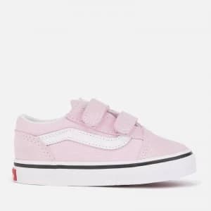 Vans Toddlers Old Skool Velcro Trainers - Lilac Snow/True White - UK 4 Toddler
