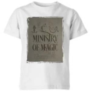 Harry Potter Ministry Of Magic Kids T-Shirt - White - 11-12 Years