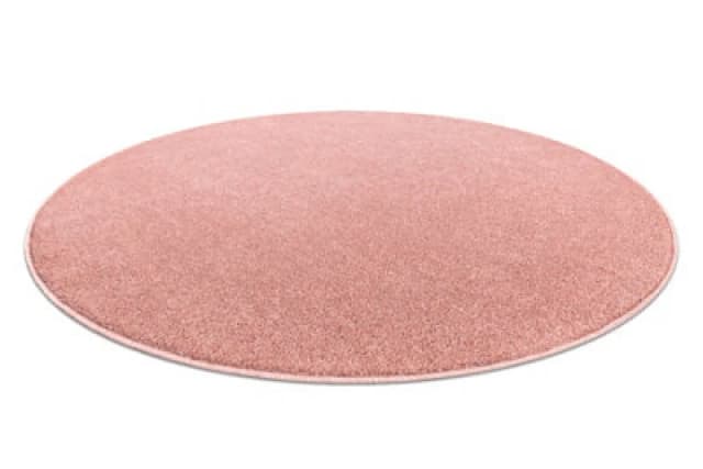 RugsX Eton Plus Circle Carpet Blush Pink, One-Color, Uniform, Plain Circle 100 Cm