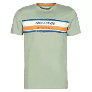Jack Jones JORTYLER mens T shirt in Kaki - Sizes S,XS