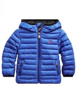 Ralph Lauren Baby Boys Hooded Padded Jacket - Royal Blue