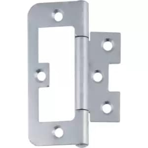 Eclipse Flush Hinge Bright Zinc 75mm (20 Pack) in Silver Steel