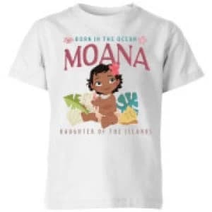 Moana Born In The Ocean Kids T-Shirt - White - 11-12 Years