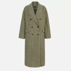 Aligne Kennedy Checked Twill Double-Breasted Coat - EU 36/UK 8