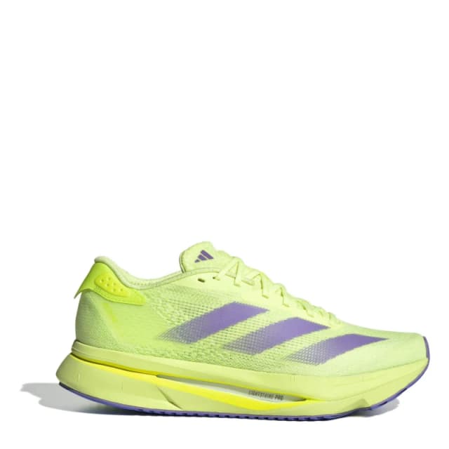 adidas Adizero SL2 Running Shoes Womens Yellow/Vlet/Lmn female 7 (40.7)