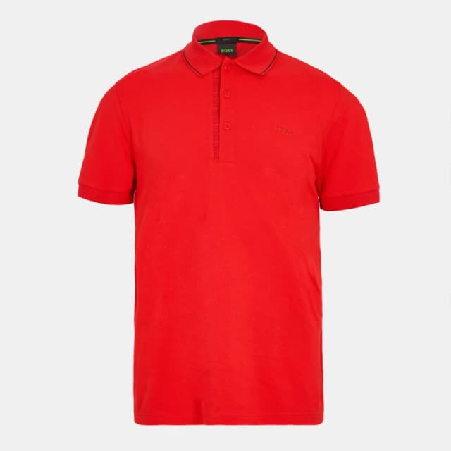 Boss Mens HBG Paule 4 Polo Shirt, Premium Craftsmanship Open Red male S