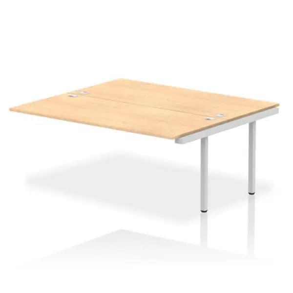Impulse Bench Dynamic Impulse W1800 x D1600 x H750mm Back to Back Bench Desk 2 Person Extension Kit Maple Finish Silver Frame - IB00426 IB00426