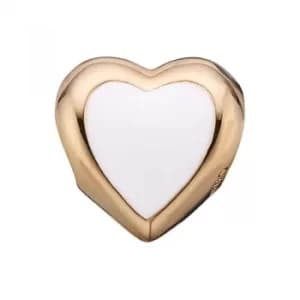 Ladies Christina Gold Plated Sterling Silver Big Enamel Heart Bead Charm