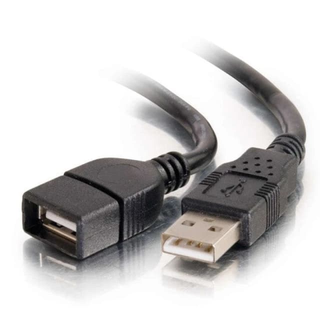 C2g C2G 6.6ft (2m) USB 2.0 A Male to A Female Extension Cable - Black CG52107