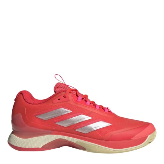 adidas Womens Avacourt Tennis Shoes Lucid Red/Silve female 4 (36.7)