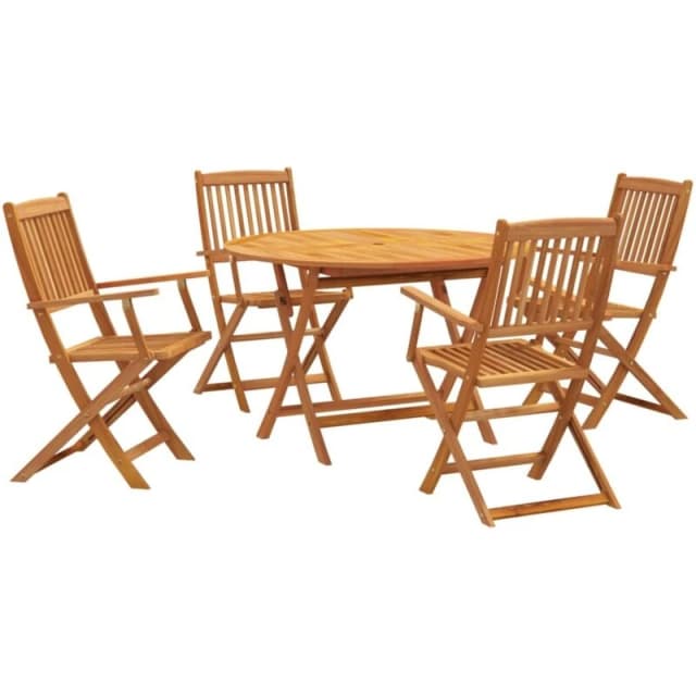 VIDAXL 5 Piece Garden Dining Set Solid Wood Acacia Vidaxl 8721012084896