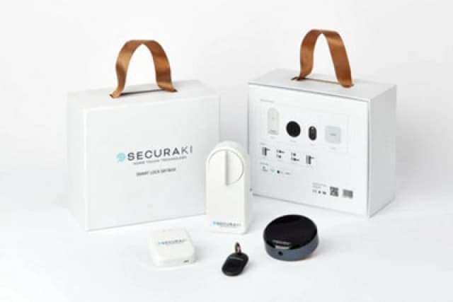 Securaki Smart Lock Bundle, Smart Lock, Digital Keypad, WiFi Bridge And Bluetooth Key Fob
