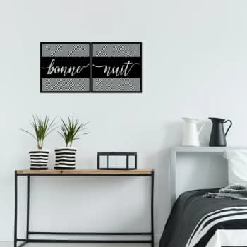 Bonne Nuit 2 - Black Decorative Metal Wall Accessory