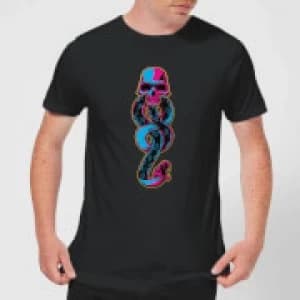 Harry Potter Dark Mark Neon Mens T-Shirt - Black