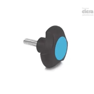 ELESA Lobe knob-VTT.40-C-p-M8x35-C5 Blue