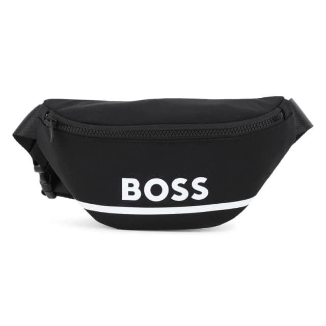 Boss Kids Logo Bum Bag, Iconic Lettering Black/White male One Size