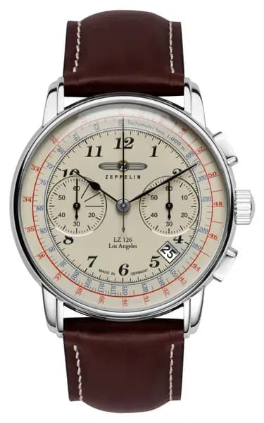 Zeppelin 7614-5 Mens Los Angeles Chronograph Cream Dial Watch
