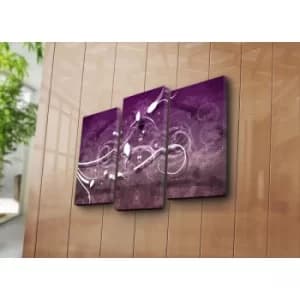 3PATK-100 Multicolor Decorative Canvas Painting (3 Pieces)