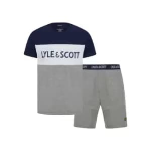 Lyle & Scott Mens Steven Lounge Set - Peacoat/Grey Marl - L