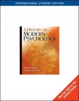 A History of Modern Psychology by Duane Schultz Paperback
