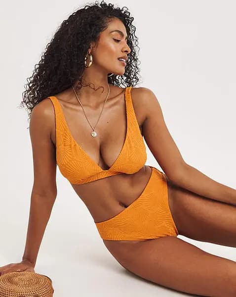Chelsea Peers Chelsea Peers High Waist Bikini Bottom Orange Female 16 QV43704