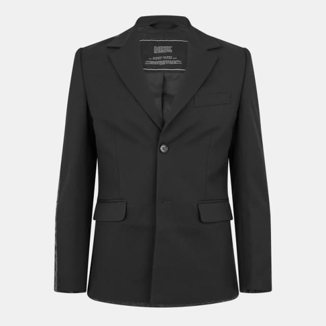 Diesel Mens Wire A Textured Stretch Blazer Black male XS (44)