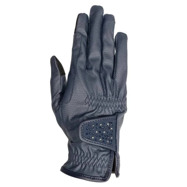 Hy Mens Shimmer Riding Gloves in Mid Navy Size: XS Mid Navy Male XS