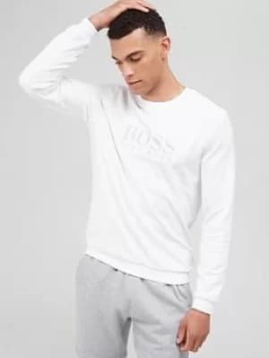 Hugo Boss Velour Lounge Sweatshirt White Size L Men