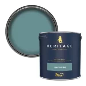 Dulux Heritage Velvet Matt Maritime Teal Matt Emulsion Paint 2.5L