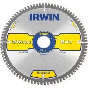 Irwin Multi Material Circular Saw Blade 216mm 84T 30mm